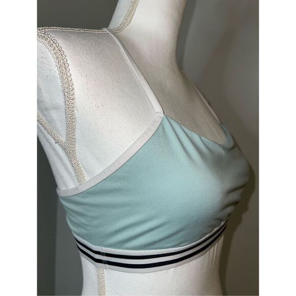 Womens Adidas Bralette Mint Green Workout Top MEDIUM - Picture 2 of 6